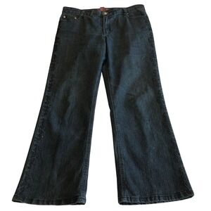 Cos Jeans Womens 12T‎ (32x28) Dark Wash Embroidered Wide Leg Denim Trousers